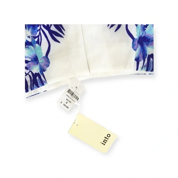 new LF into ๐ Festival Hibiscus Print Chiffon Short ๐ Jewel Tone Blue Purp ๐ 6 - Picture 10 of 16